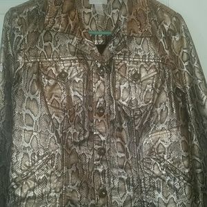 Snakeskin Jacket by Chicos size 0